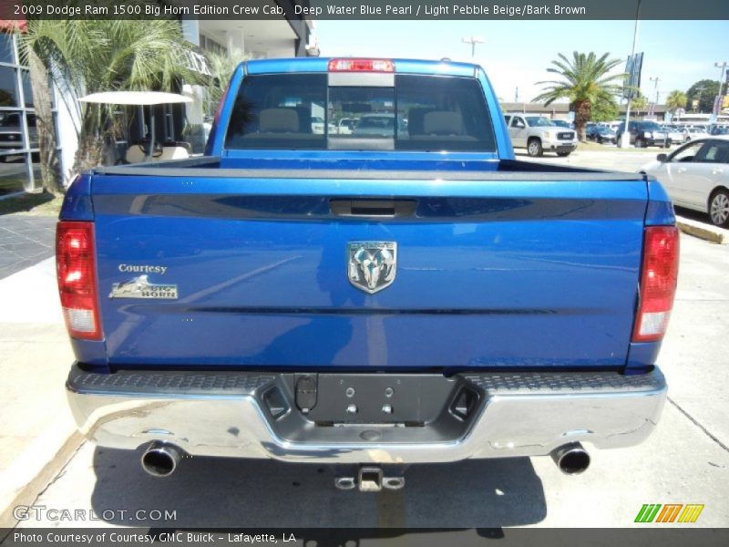 Deep Water Blue Pearl / Light Pebble Beige/Bark Brown 2009 Dodge Ram 1500 Big Horn Edition Crew Cab