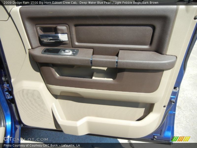 Deep Water Blue Pearl / Light Pebble Beige/Bark Brown 2009 Dodge Ram 1500 Big Horn Edition Crew Cab