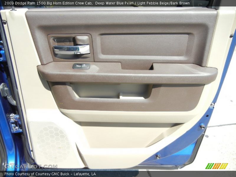 Deep Water Blue Pearl / Light Pebble Beige/Bark Brown 2009 Dodge Ram 1500 Big Horn Edition Crew Cab