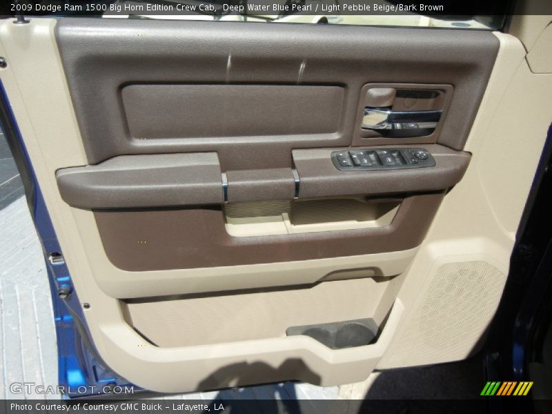 Deep Water Blue Pearl / Light Pebble Beige/Bark Brown 2009 Dodge Ram 1500 Big Horn Edition Crew Cab
