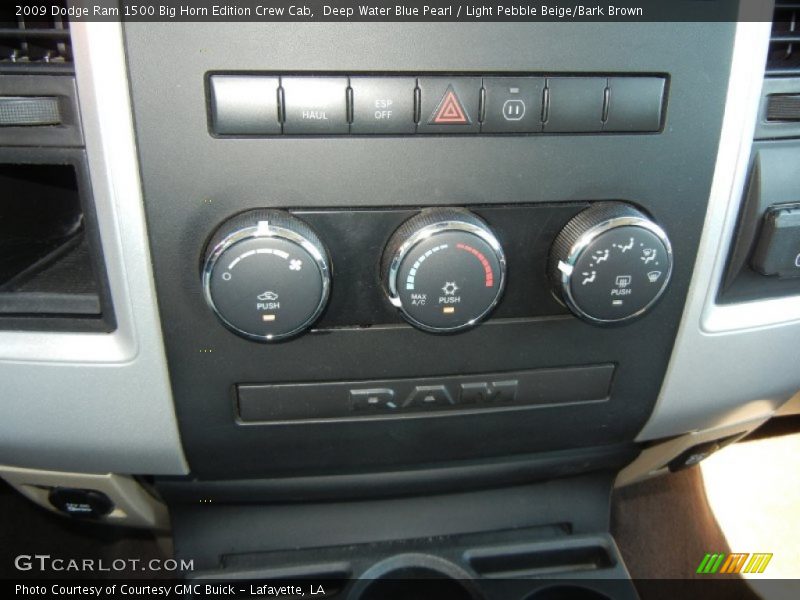 Deep Water Blue Pearl / Light Pebble Beige/Bark Brown 2009 Dodge Ram 1500 Big Horn Edition Crew Cab