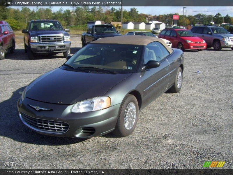 Onyx Green Pearl / Sandstone 2002 Chrysler Sebring LX Convertible