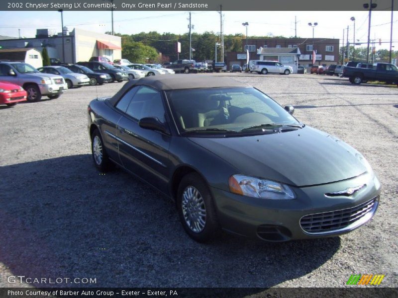 Onyx Green Pearl / Sandstone 2002 Chrysler Sebring LX Convertible