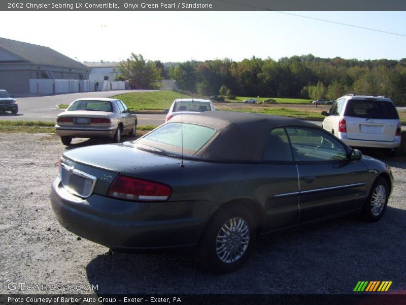 Onyx Green Pearl / Sandstone 2002 Chrysler Sebring LX Convertible