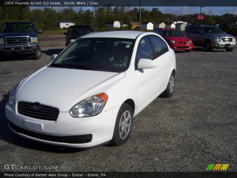 Nordic White / Gray 2006 Hyundai Accent GLS Sedan