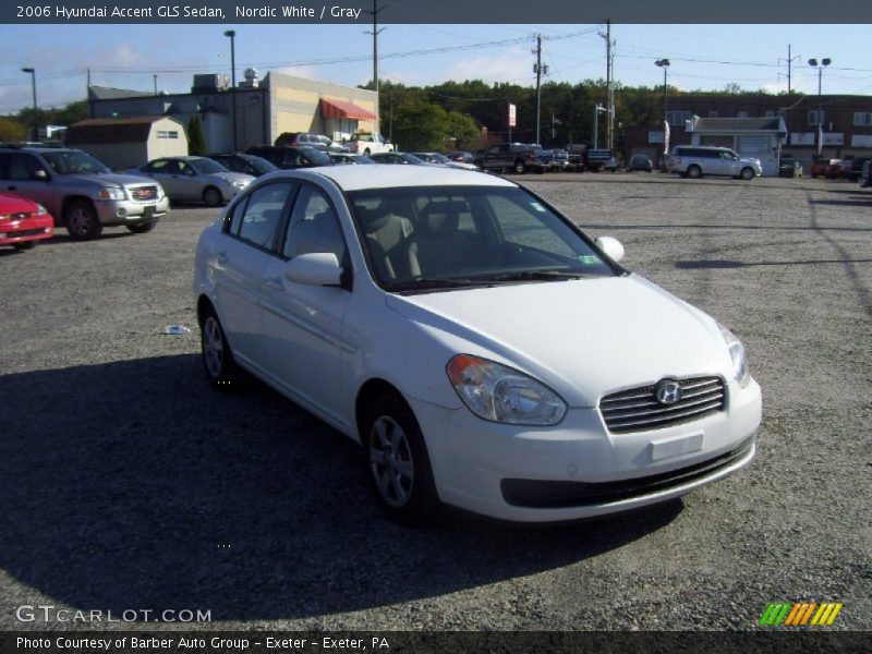 Nordic White / Gray 2006 Hyundai Accent GLS Sedan