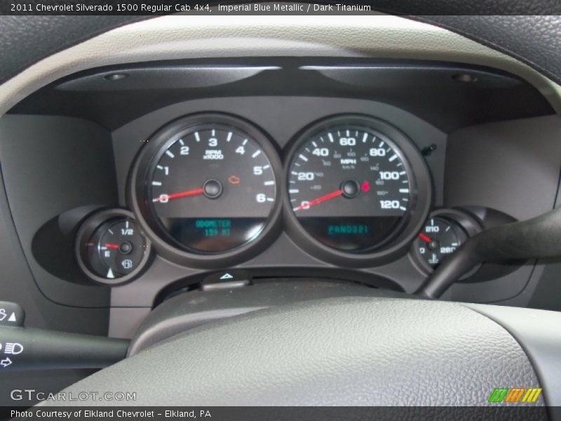 Imperial Blue Metallic / Dark Titanium 2011 Chevrolet Silverado 1500 Regular Cab 4x4