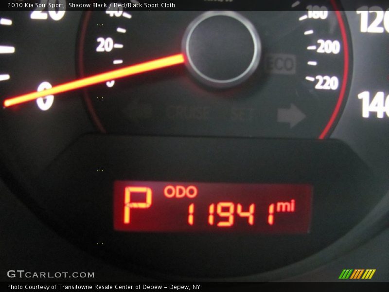 Shadow Black / Red/Black Sport Cloth 2010 Kia Soul Sport