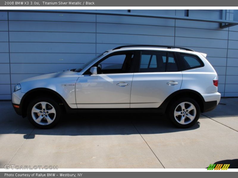 Titanium Silver Metallic / Black 2008 BMW X3 3.0si