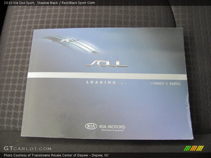 Shadow Black / Red/Black Sport Cloth 2010 Kia Soul Sport