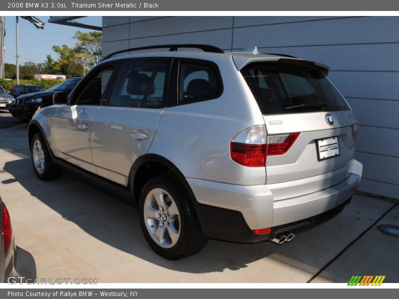 Titanium Silver Metallic / Black 2008 BMW X3 3.0si