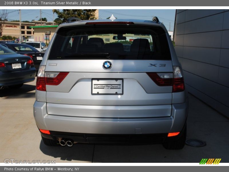 Titanium Silver Metallic / Black 2008 BMW X3 3.0si