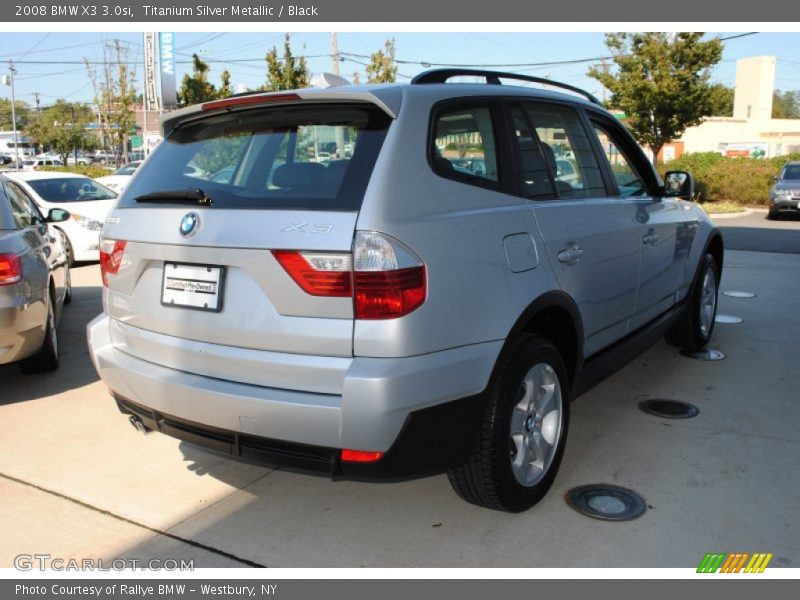 Titanium Silver Metallic / Black 2008 BMW X3 3.0si