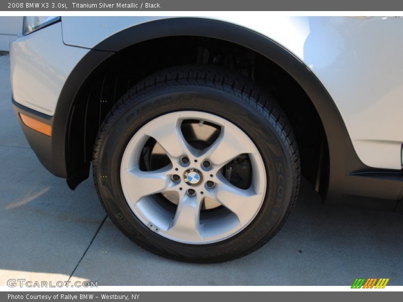 Titanium Silver Metallic / Black 2008 BMW X3 3.0si
