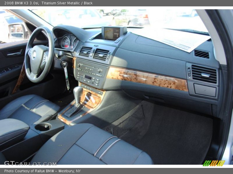 Titanium Silver Metallic / Black 2008 BMW X3 3.0si
