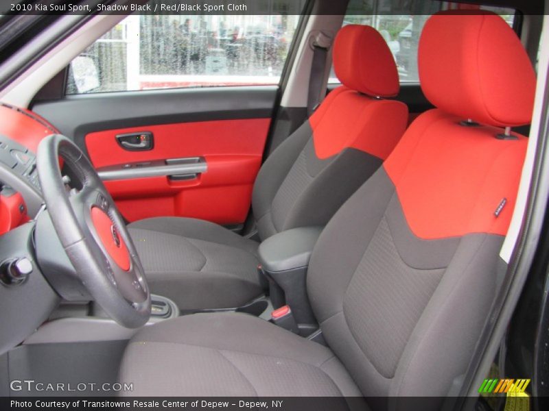 Shadow Black / Red/Black Sport Cloth 2010 Kia Soul Sport