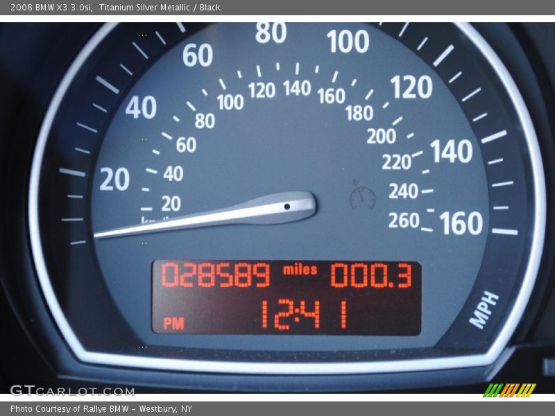 Titanium Silver Metallic / Black 2008 BMW X3 3.0si