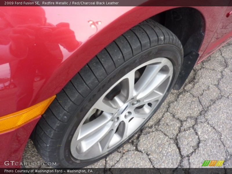 Redfire Metallic / Red/Charcoal Black Leather 2009 Ford Fusion SE