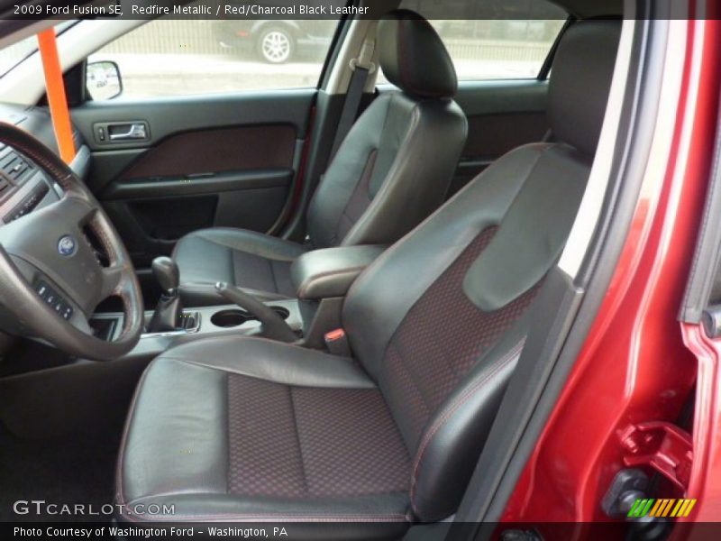  2009 Fusion SE Red/Charcoal Black Leather Interior