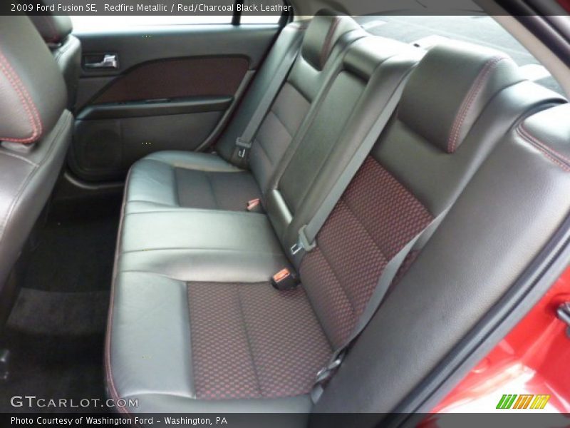 Redfire Metallic / Red/Charcoal Black Leather 2009 Ford Fusion SE