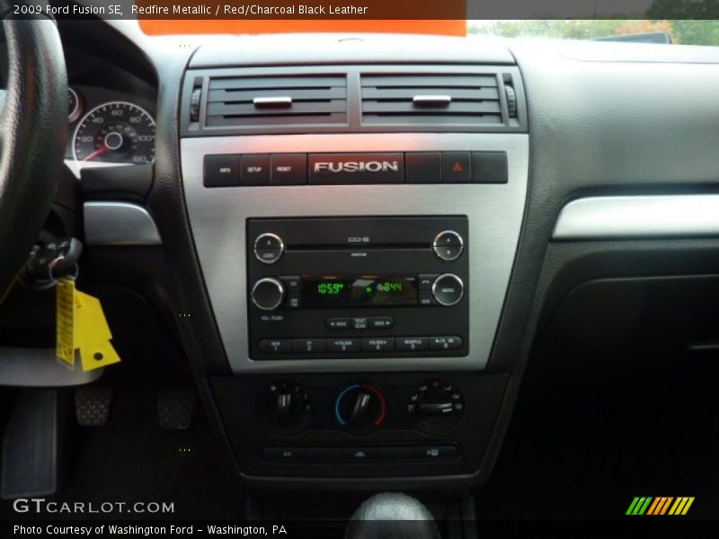 Redfire Metallic / Red/Charcoal Black Leather 2009 Ford Fusion SE