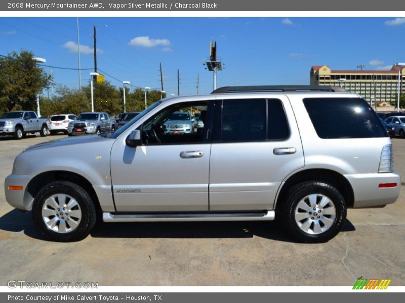 Vapor Silver Metallic / Charcoal Black 2008 Mercury Mountaineer AWD