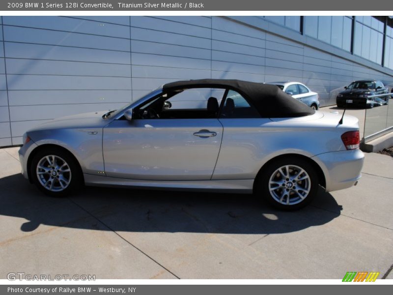 Titanium Silver Metallic / Black 2009 BMW 1 Series 128i Convertible