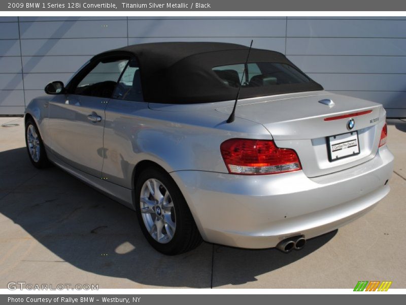 Titanium Silver Metallic / Black 2009 BMW 1 Series 128i Convertible