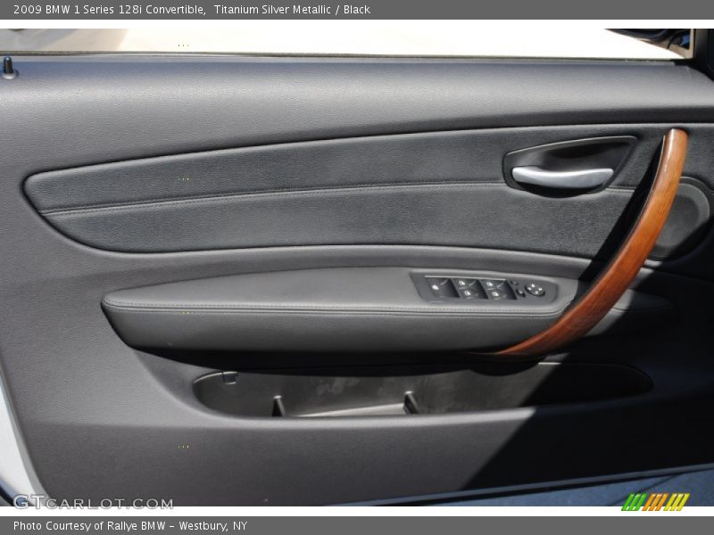 Titanium Silver Metallic / Black 2009 BMW 1 Series 128i Convertible
