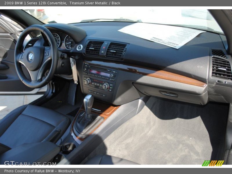 Titanium Silver Metallic / Black 2009 BMW 1 Series 128i Convertible