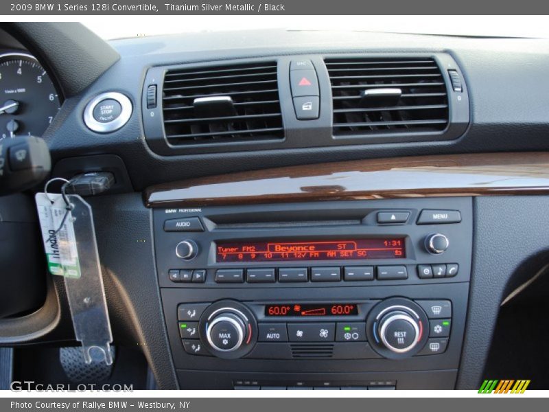Titanium Silver Metallic / Black 2009 BMW 1 Series 128i Convertible