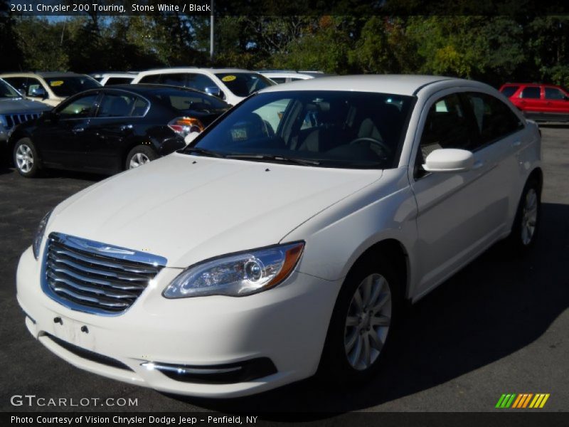 Stone White / Black 2011 Chrysler 200 Touring