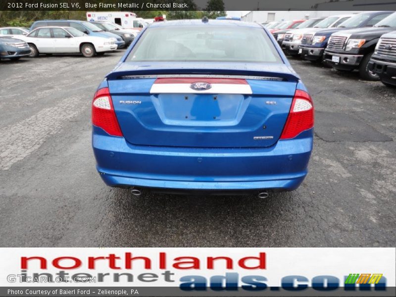Blue Flame Metallic / Charcoal Black 2012 Ford Fusion SEL V6