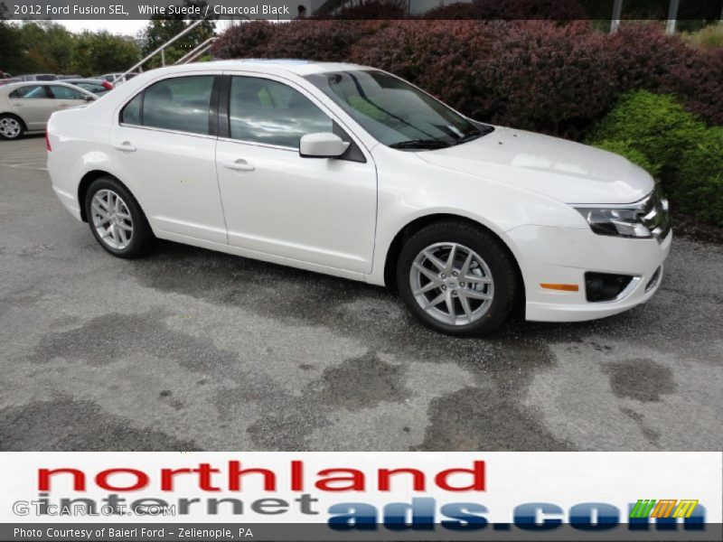 White Suede / Charcoal Black 2012 Ford Fusion SEL