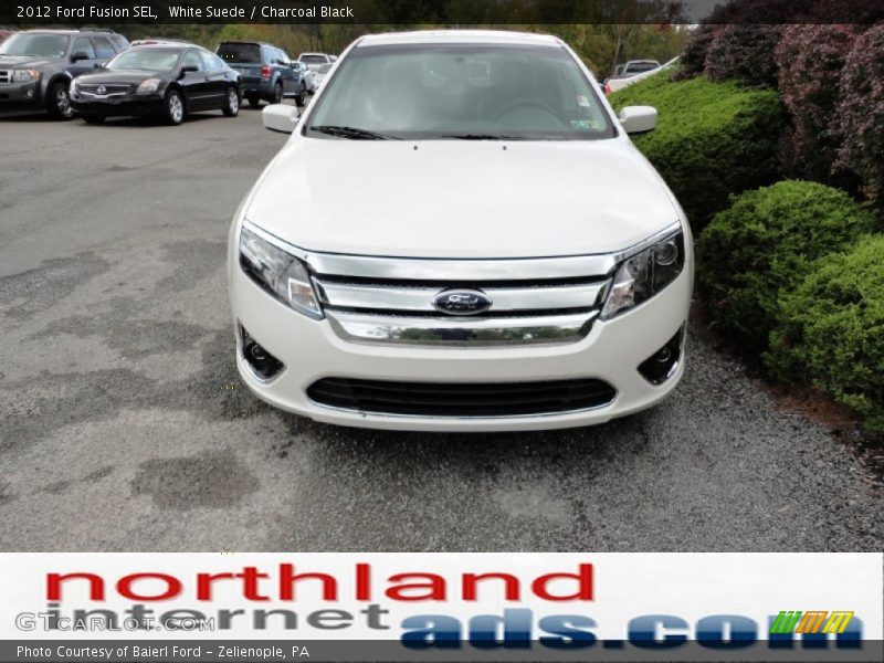 White Suede / Charcoal Black 2012 Ford Fusion SEL
