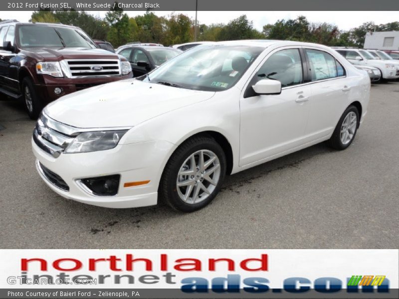 White Suede / Charcoal Black 2012 Ford Fusion SEL
