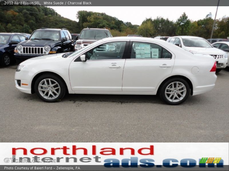 White Suede / Charcoal Black 2012 Ford Fusion SEL