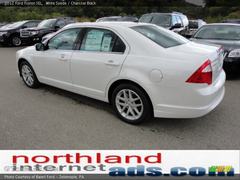 White Suede / Charcoal Black 2012 Ford Fusion SEL