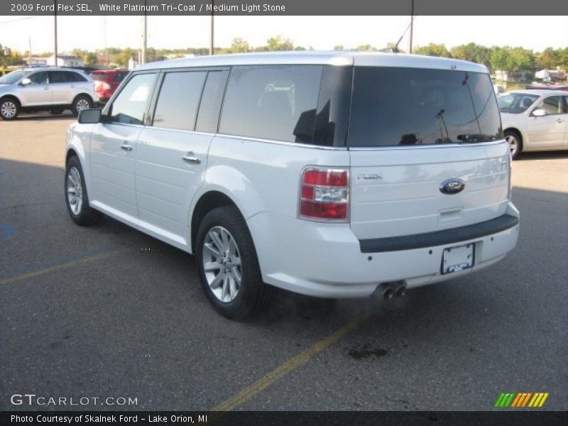 White Platinum Tri-Coat / Medium Light Stone 2009 Ford Flex SEL