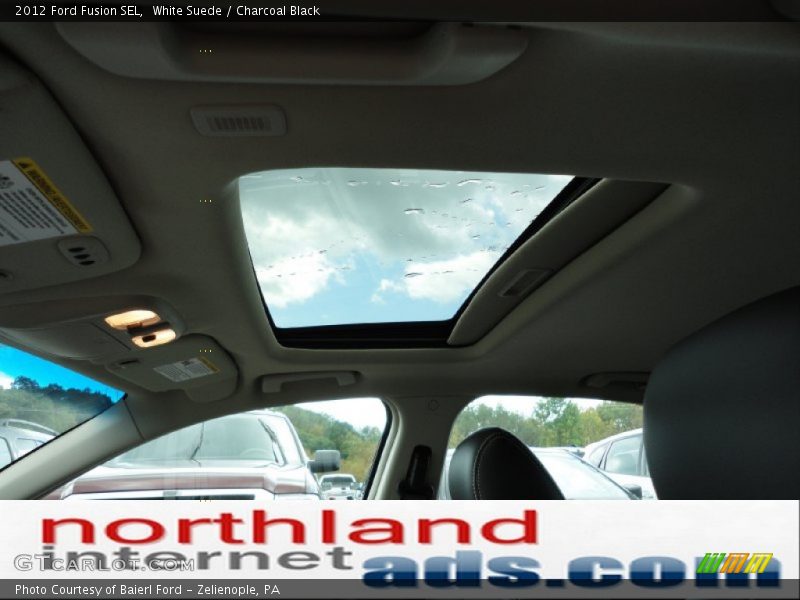 White Suede / Charcoal Black 2012 Ford Fusion SEL
