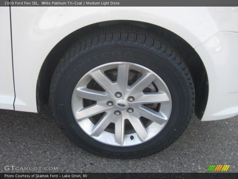 White Platinum Tri-Coat / Medium Light Stone 2009 Ford Flex SEL