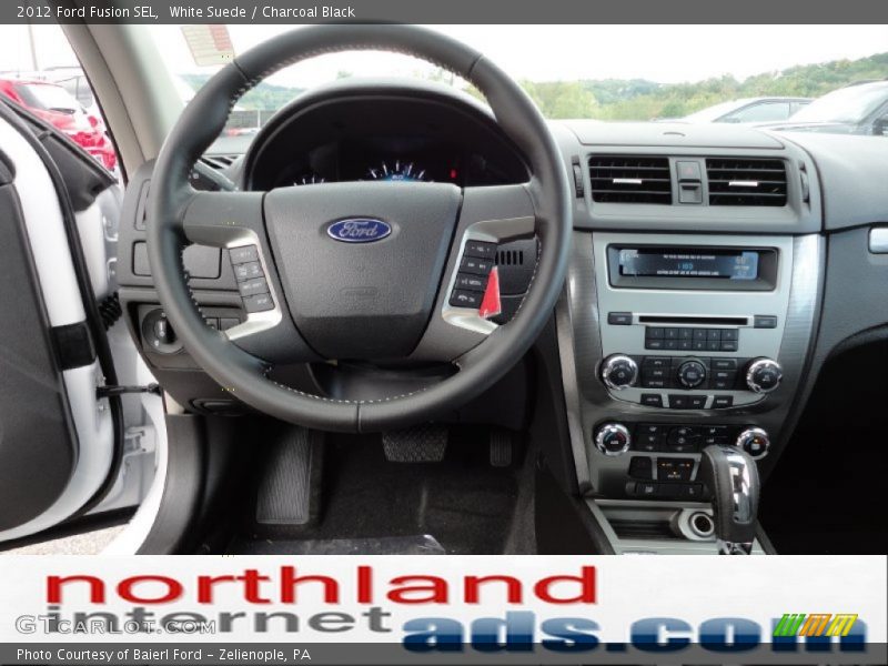 White Suede / Charcoal Black 2012 Ford Fusion SEL
