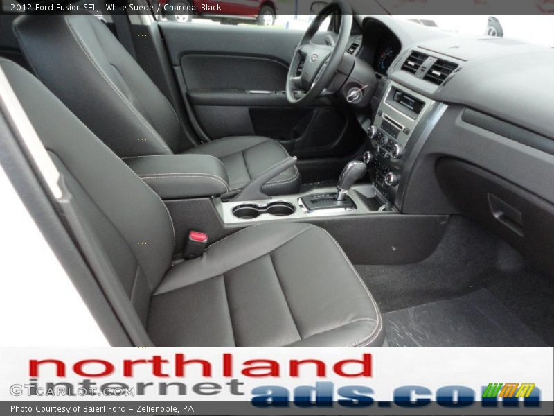 White Suede / Charcoal Black 2012 Ford Fusion SEL