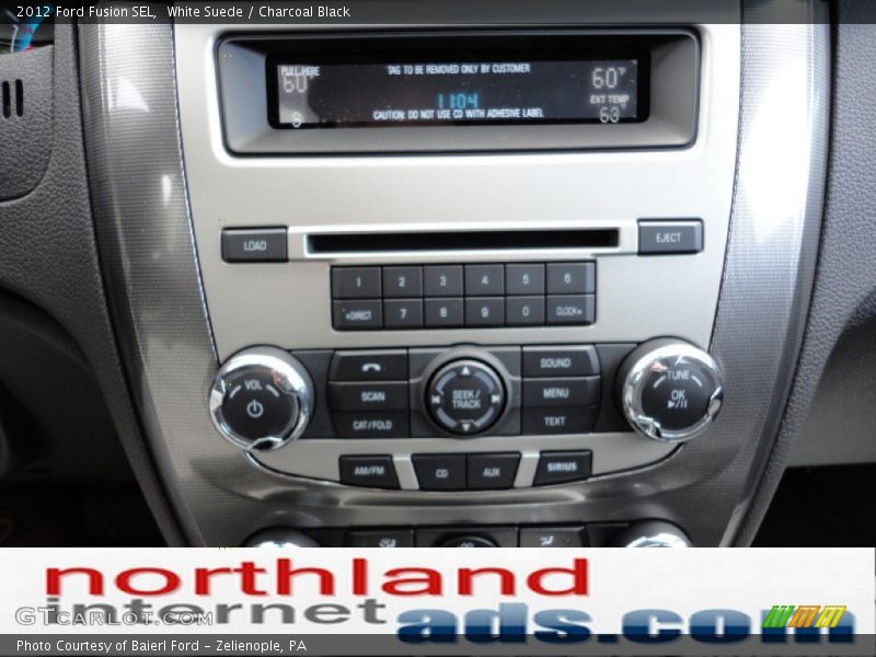 White Suede / Charcoal Black 2012 Ford Fusion SEL