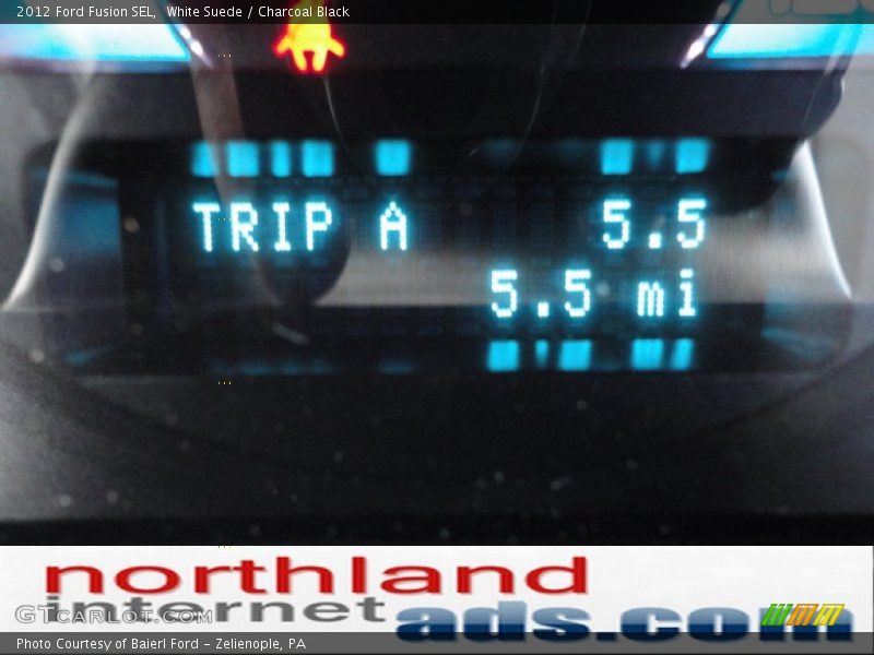 White Suede / Charcoal Black 2012 Ford Fusion SEL