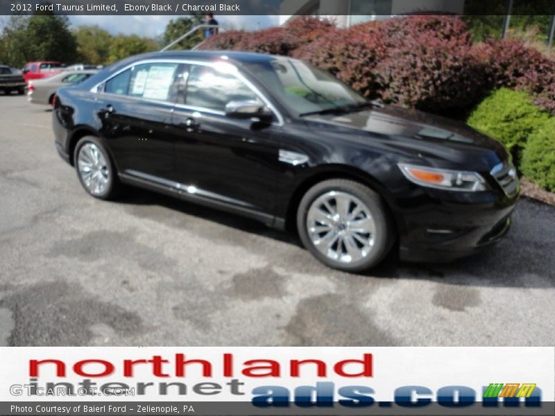 Ebony Black / Charcoal Black 2012 Ford Taurus Limited
