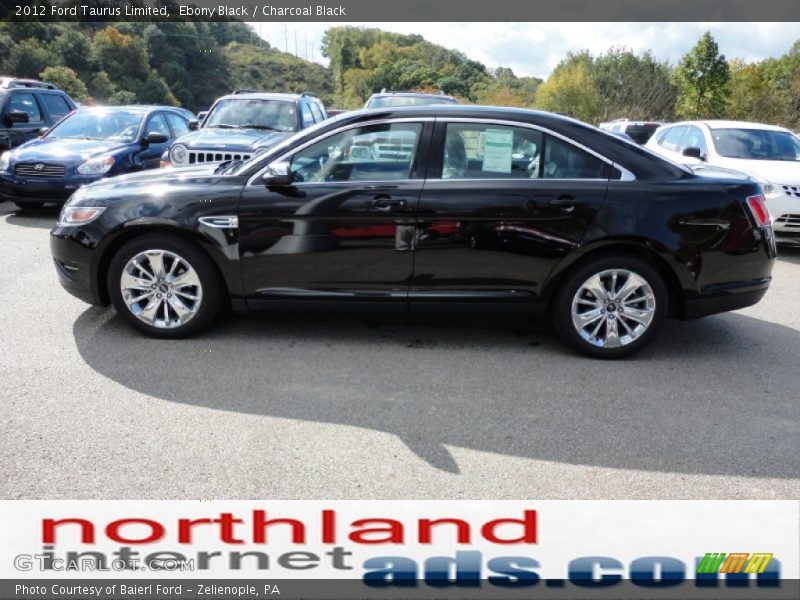Ebony Black / Charcoal Black 2012 Ford Taurus Limited