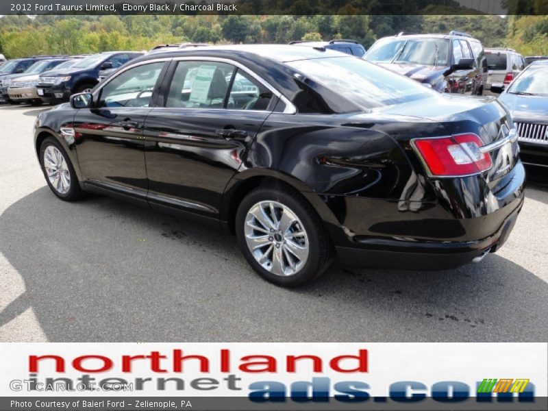Ebony Black / Charcoal Black 2012 Ford Taurus Limited