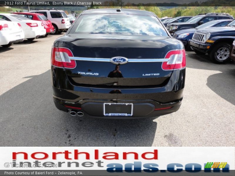 Ebony Black / Charcoal Black 2012 Ford Taurus Limited