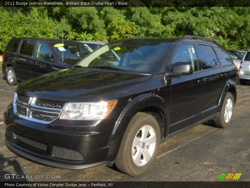 Brilliant Black Crystal Pearl / Black 2011 Dodge Journey Mainstreet